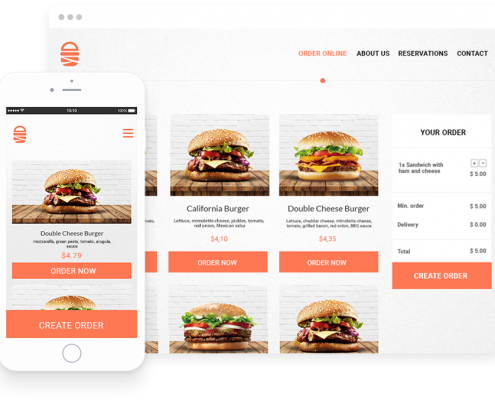 food ordering system that allows you to order on mobile phone and desktop